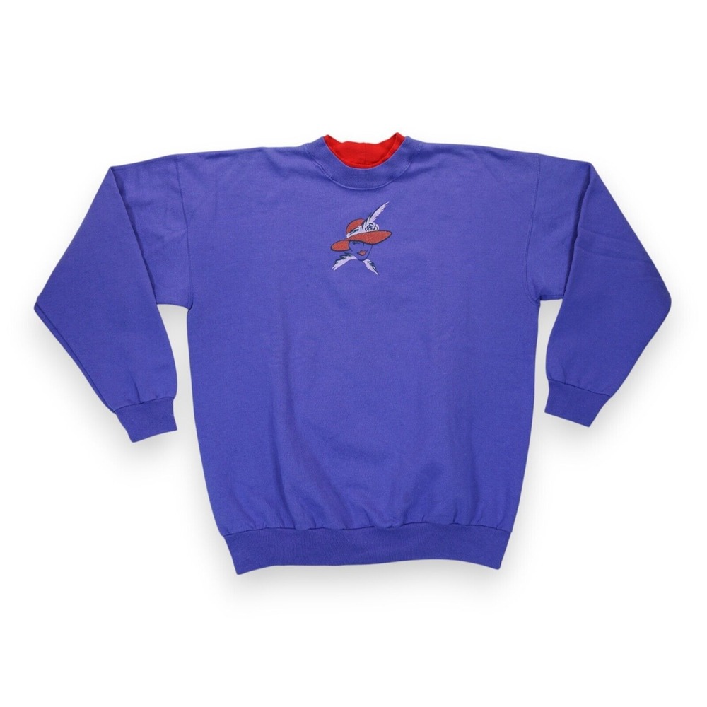 Vintage 90s Artisans Women's‎ Sweatshirt Purple Crewneck Size Large USA Made